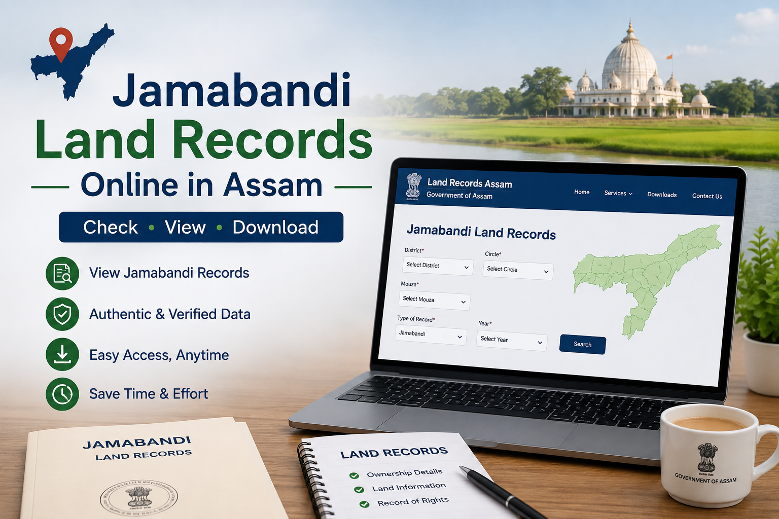 Jamabandi Land Records Online in Assam