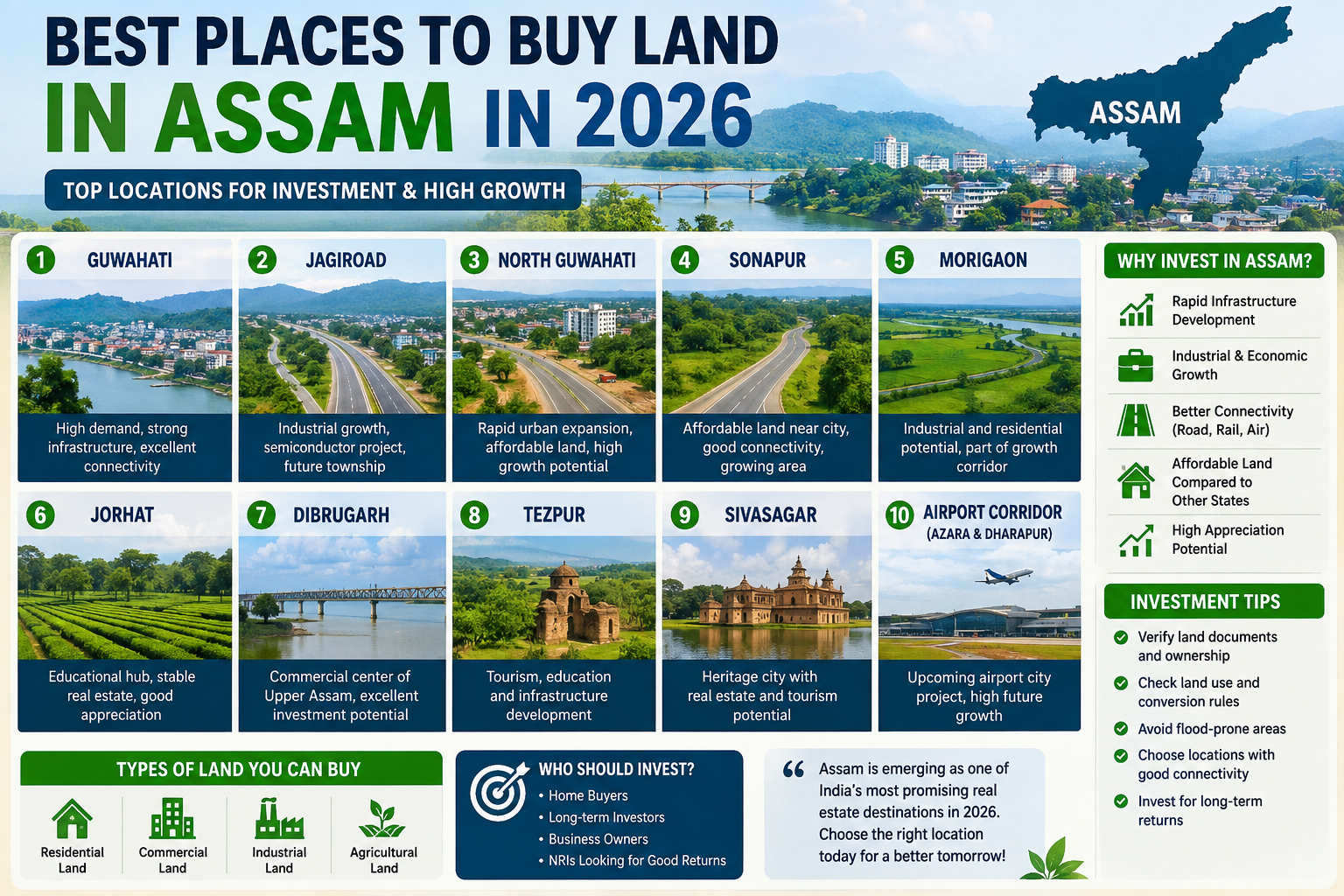 est Places to Buy Land in Assam